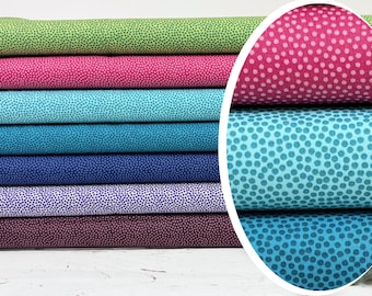 Swafing cotton fabric poplin - colorful, irregular dots lilac, burgundy, night blue, petrol, mint, pink - Oeko-Tex-100 No. 101 from 50 cm