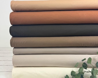 French Terry / Summer Sweat - Bege liso, taupe, marrom e areia (várias cores) Oeko-Tex 100 300-