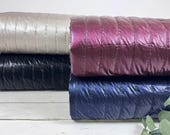 wattierter Steppstoff Jacken metallic – Streifen gesteppt beidseitig, wasserabweisend ab 50cm Nr. 610-