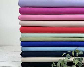 Tissu jersey bambou - uni noir, beige, bleu, vert olive, menthe, rouge, rose, baie, lilas 210- à partir de 50 cm