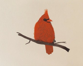 Red Cardinal Wall Deco Art Print - Bird Lover - Nature Lover