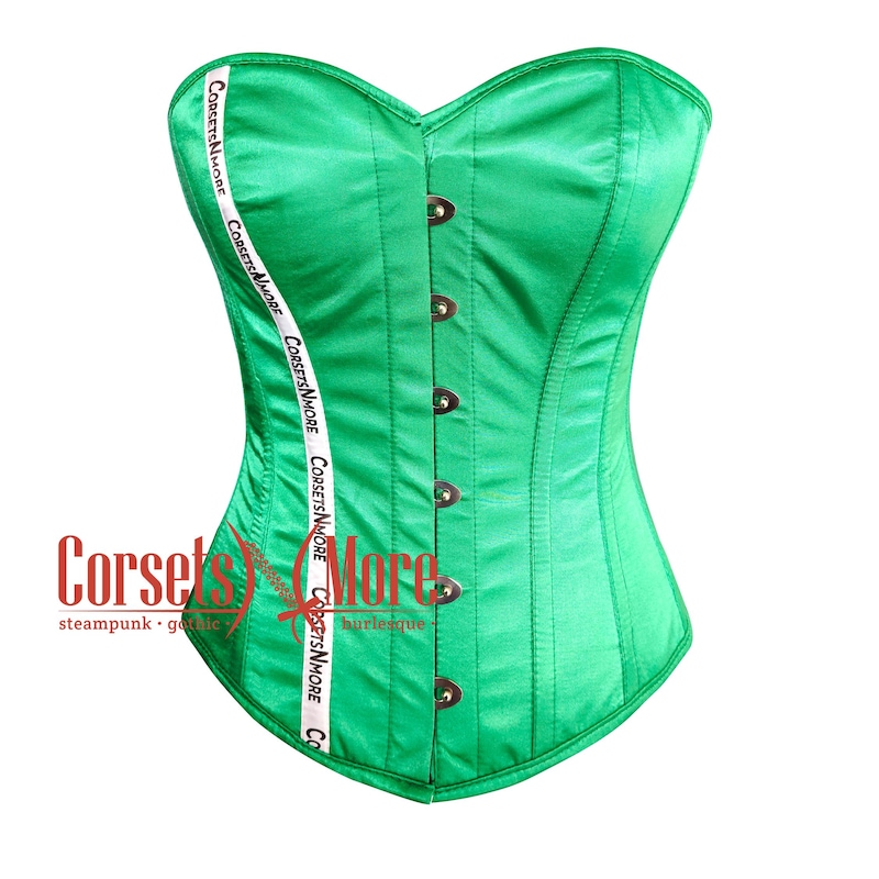 Deschamps Green Satin Overbust Corset