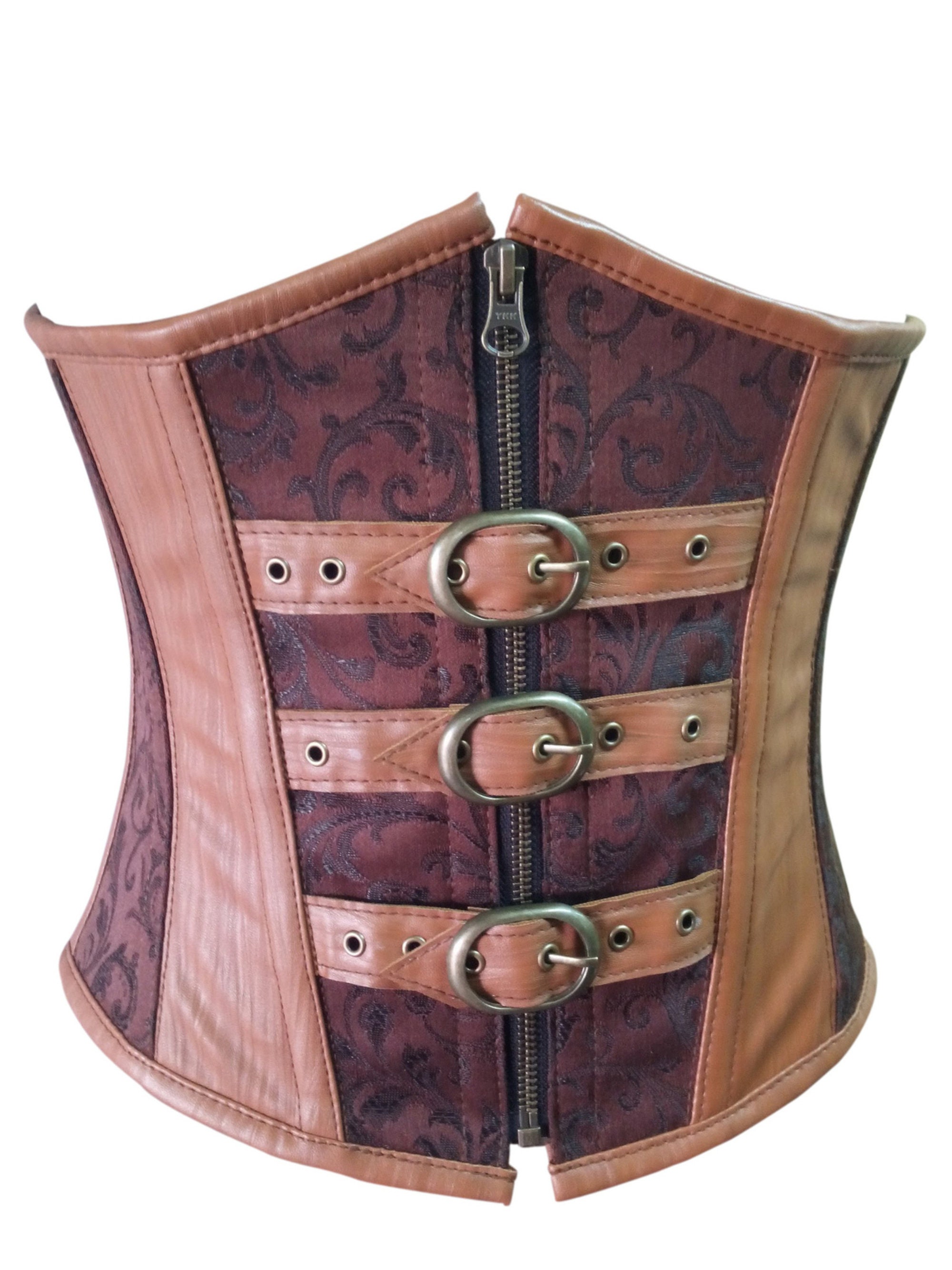 Romantic Leather Waist Cincher Pirate Corset 