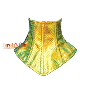 Snake Texture Leather Posture Collar Neck Choker Corset