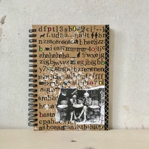 Conversaciones con mujeres - libro espiral DinA6+ con portada original collage