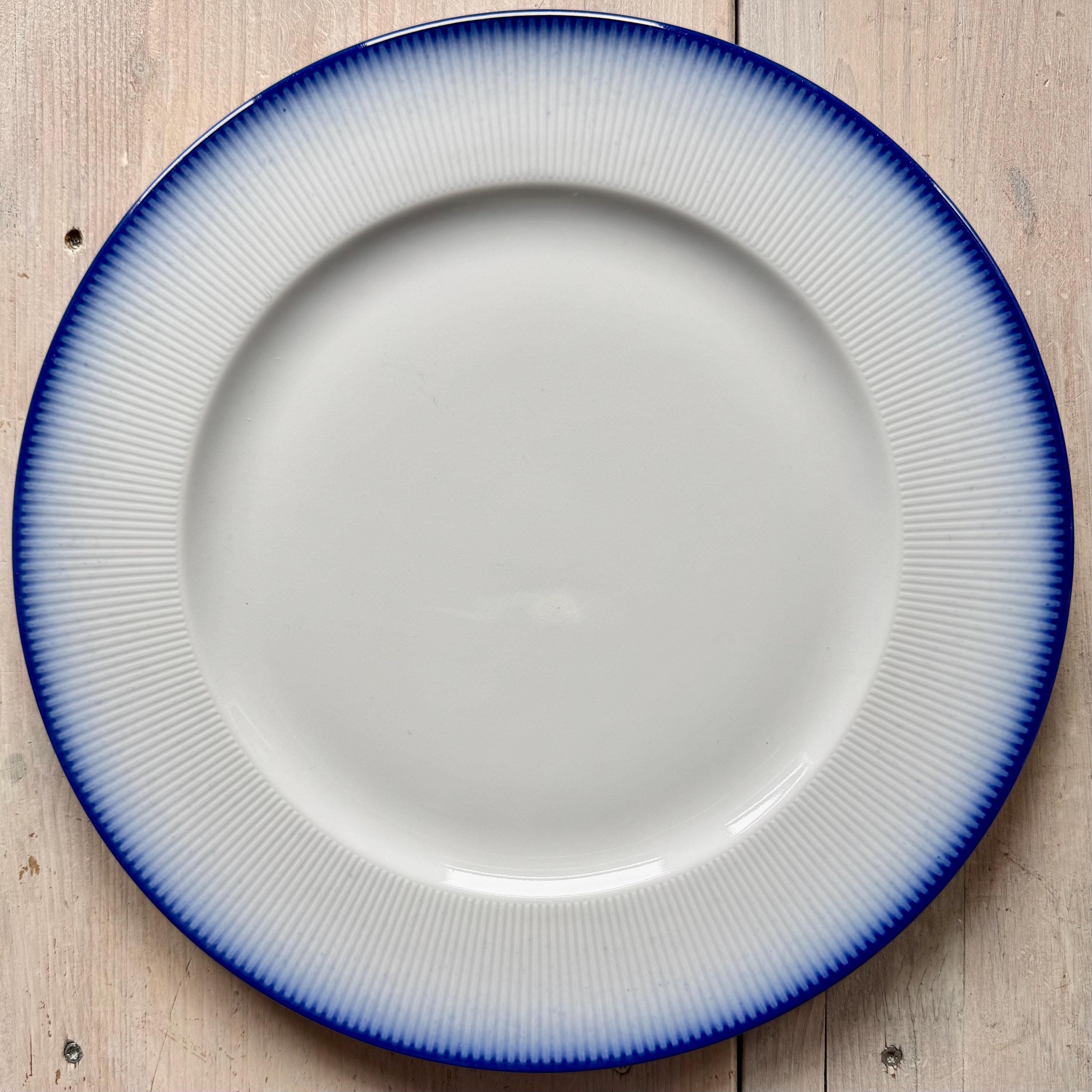 Blauer rand teller