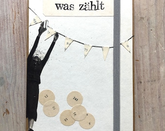 Was zählt - DinA6 Notizbuch mit original Covercollage