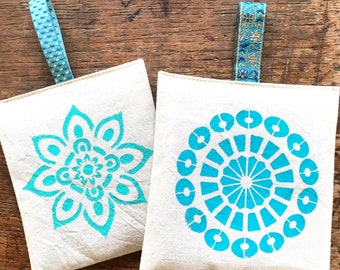 Lavender cushion "Mandala turquoise"