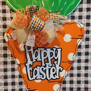 Happy Easter Carrot Door Hanger