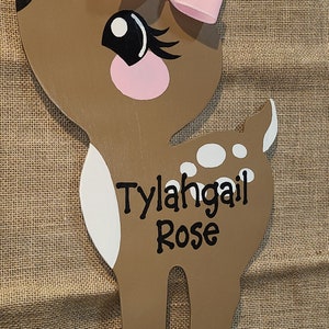 Baby deer hospital door hanger