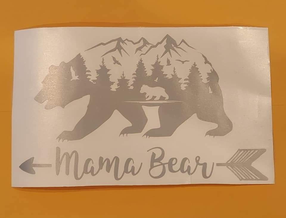 Mama Bear and Cub Decal Car Laptop Cup Tumbler Yeti - Etsy