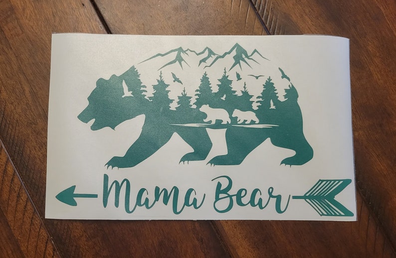 Mama Bear and 2 Cubs Decal Car Laptop Cup Tumbler Yeti - Etsy