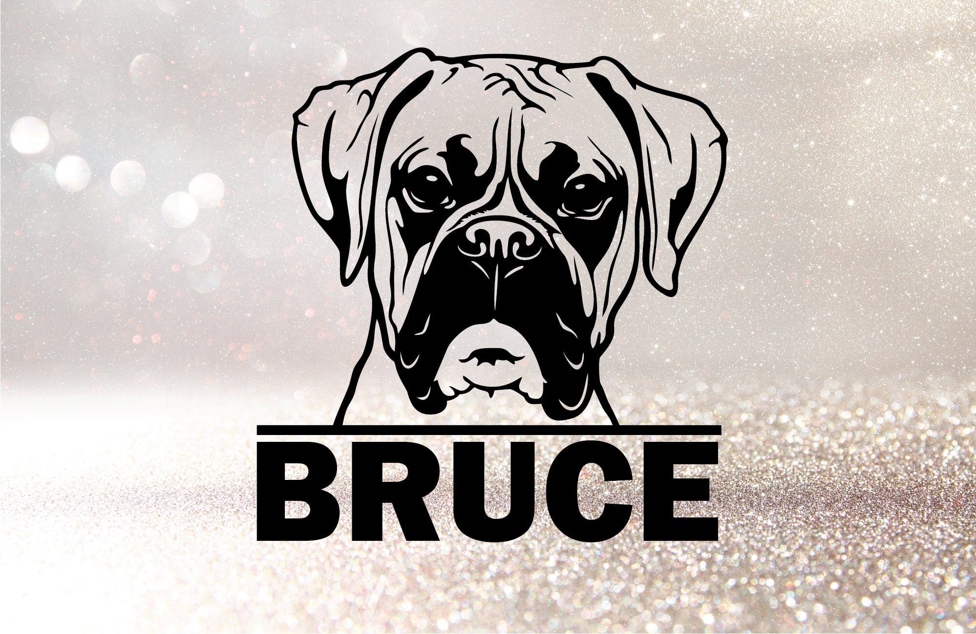 Personalized Boxer Decal Boxer Sticker Dog Decal Dog Etsy