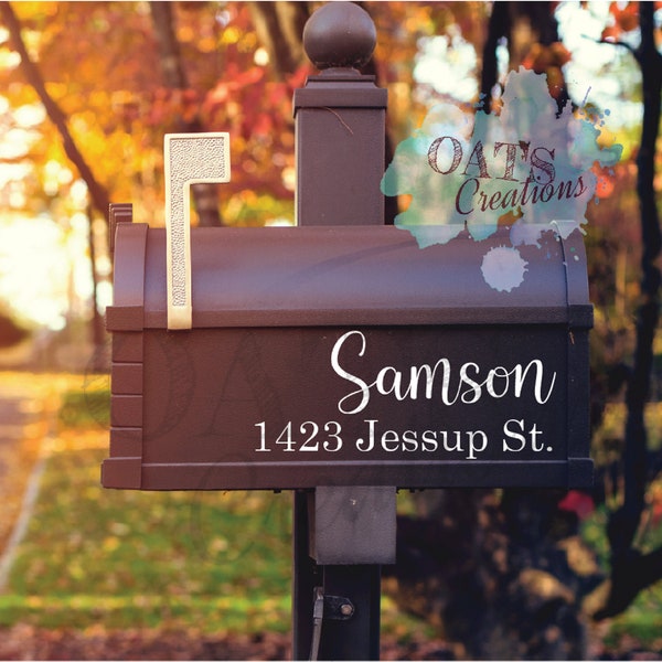 Personalized Mailbox Numbers | Street Address with Last Name | Mailbox Design | Address Sticker | Mailbox Sticker | Decal for Mailbox