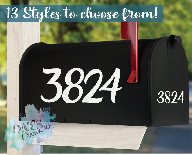 Mailbox Numbers Decal House Numbers Number Stickers Etsy