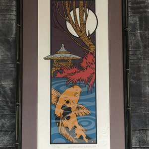 Hagiwara Hideo Woodblock lithograph, Numbered and signed  59/150