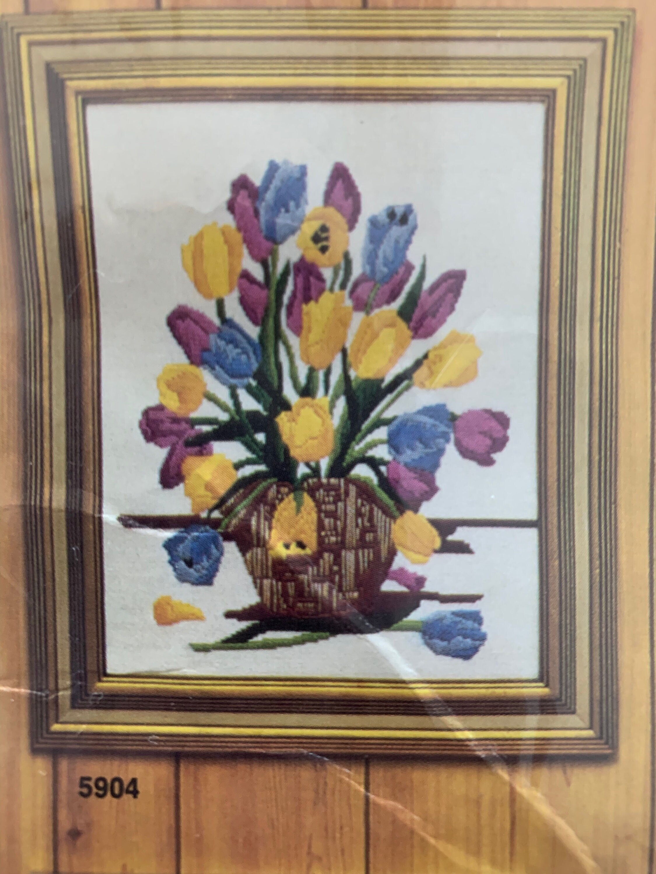 Pièce à Broder Vintage Artcraft Concepts 1979 – Paysage Evergreen And River – Modèle 71298