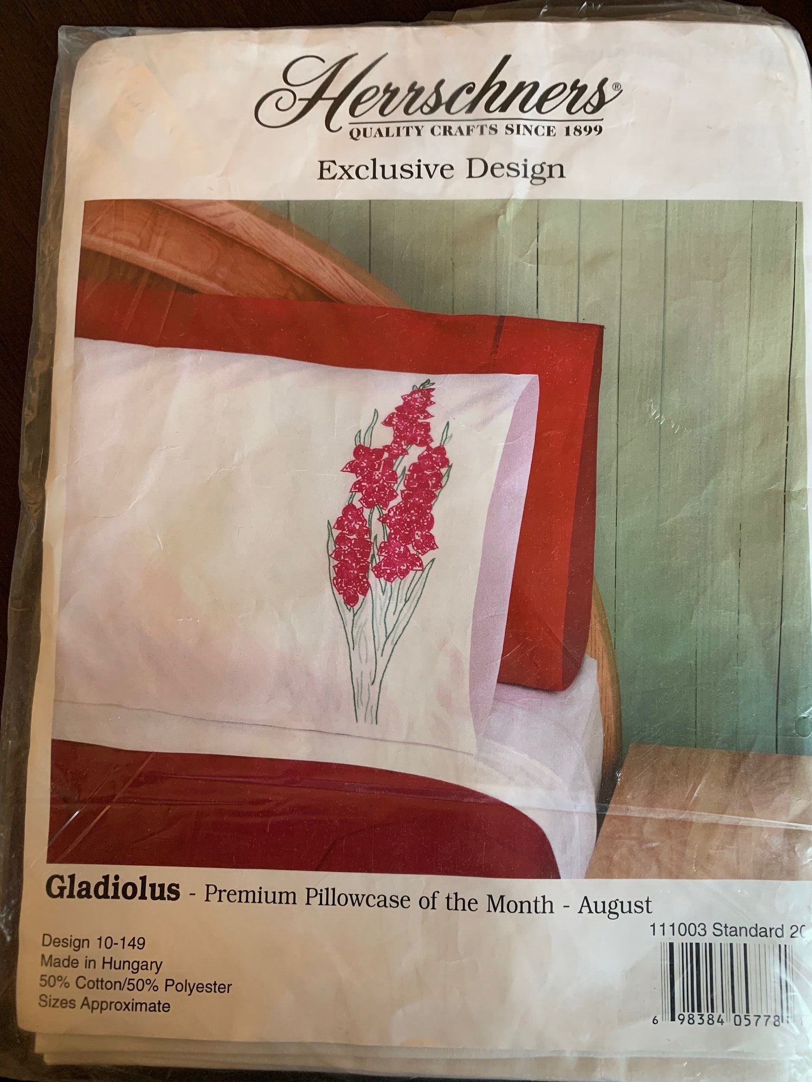 Herrschners Counted Cross Stitch Gladiolus Pillow Case Kit Etsy