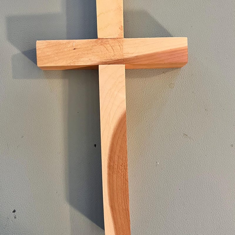 Hand Carved Wood Cross Necklace - Adjustable Black Cord With Coconut Beads, 16-32 Inch - View #4