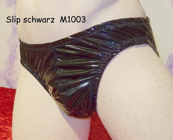 Tanga, String und Slip, neckische Höschen für mutige Männer in Stretchlack  oder Kunstleder - .de