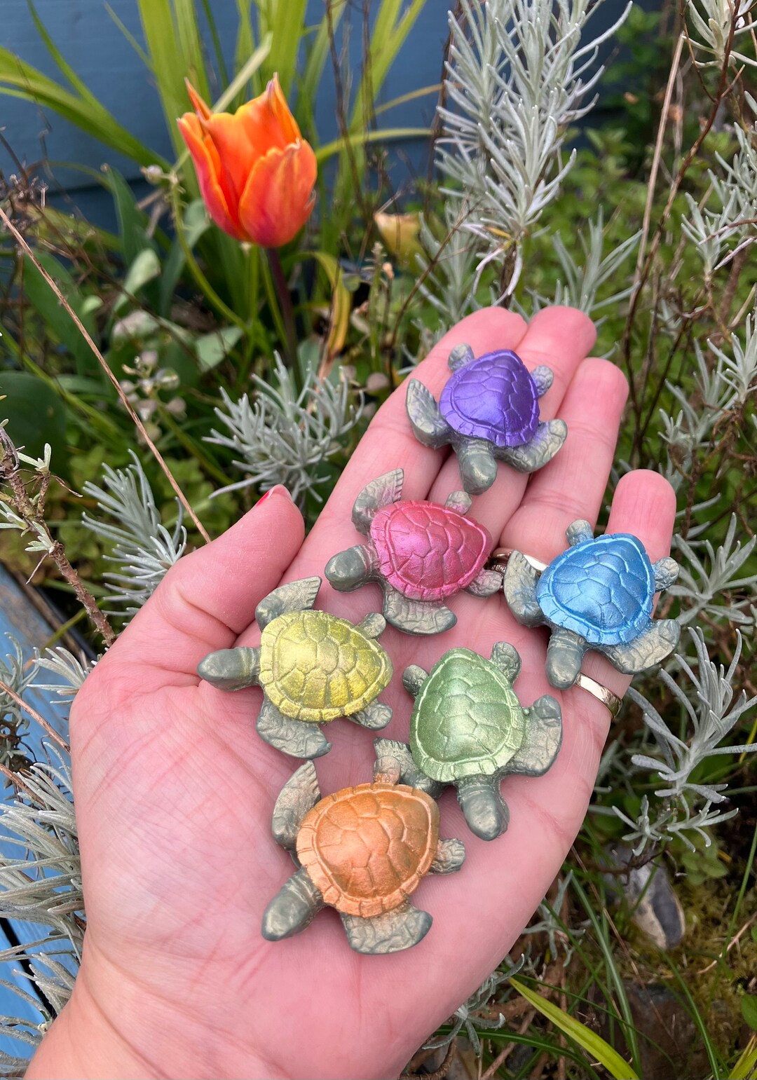 Set of 6 Sea Turtle Soaps Turtle Soap Mini Sea Creature Vegan Friendly