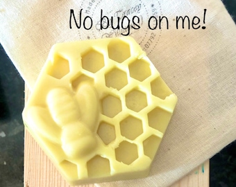Citronella Solid Lotion Bar: Natural Bug Repellent, No Bugs on me!, available as a bar or in a small or large tin