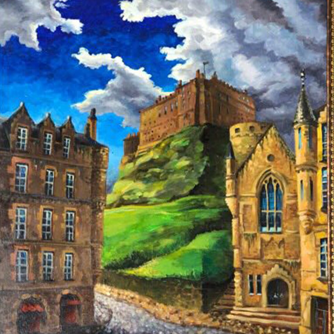 Paintings Acrylic Paintings Edinburgh Scotland Castle Etsy