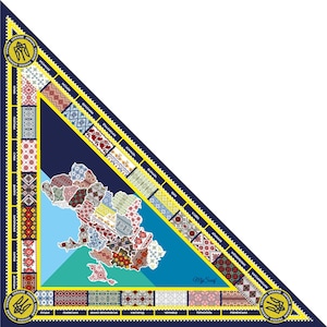 Chal ucraniano mapa de ucrania-independencia ucraniana-arte de Ucrania-bufanda de gran tamaño-bufanda de diseñador-bufanda cuadrada-bufanda de seda-regalo de Ucrania