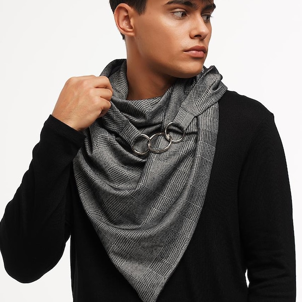 Black Mens Scarf - Etsy