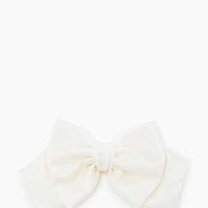 Satin White Bow-LUXURY BOWS-Oversize Bow Long Bows Hair Tie or Barrette-white bow white big bow white silk bow wedding bow image 5