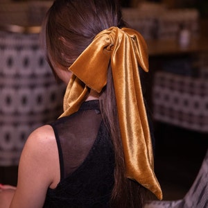 thin velvet tail hair bow casual style french hair barrette