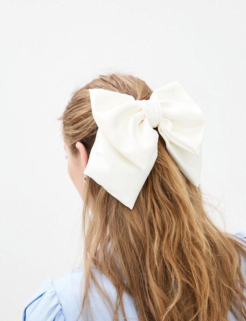 White Silk Bow 