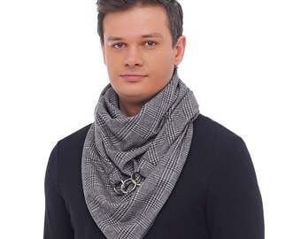 Man Scarf-Square -Warm Scarf-Square-Scarf - Colorful  Scarf -Winter scarf-Elegant Man Scarf