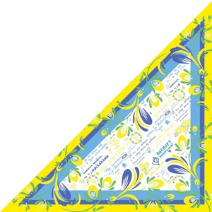 Ukrainian shaw Pattern of Freedom Ukraine art-LUXURY Scarf Oversize Scarf designer scarf-square scarf-silk scarf-gift from Ukraine image 2