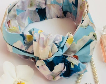 Diadema turbante floral, pieza de moda para la cabeza