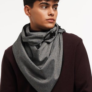Man Scarf- Black scarf- Warm Scarf-Winter scarf-Elegant Man Scarf- scarf for men