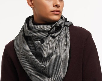 Man Scarf- Black scarf- Warm Scarf-Winter scarf-Elegant Man Scarf- scarf for men