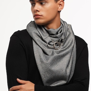 Man Scarf- Black scarf- Warm Scarf-Winter scarf-Elegant Man Scarf- scarf for men