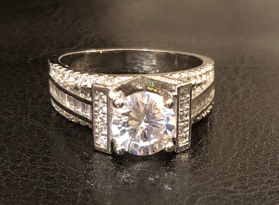 6*8mm Oval Cubic Zircon Filling 14KT White Gold Jewelry Wedding Engagement Ring