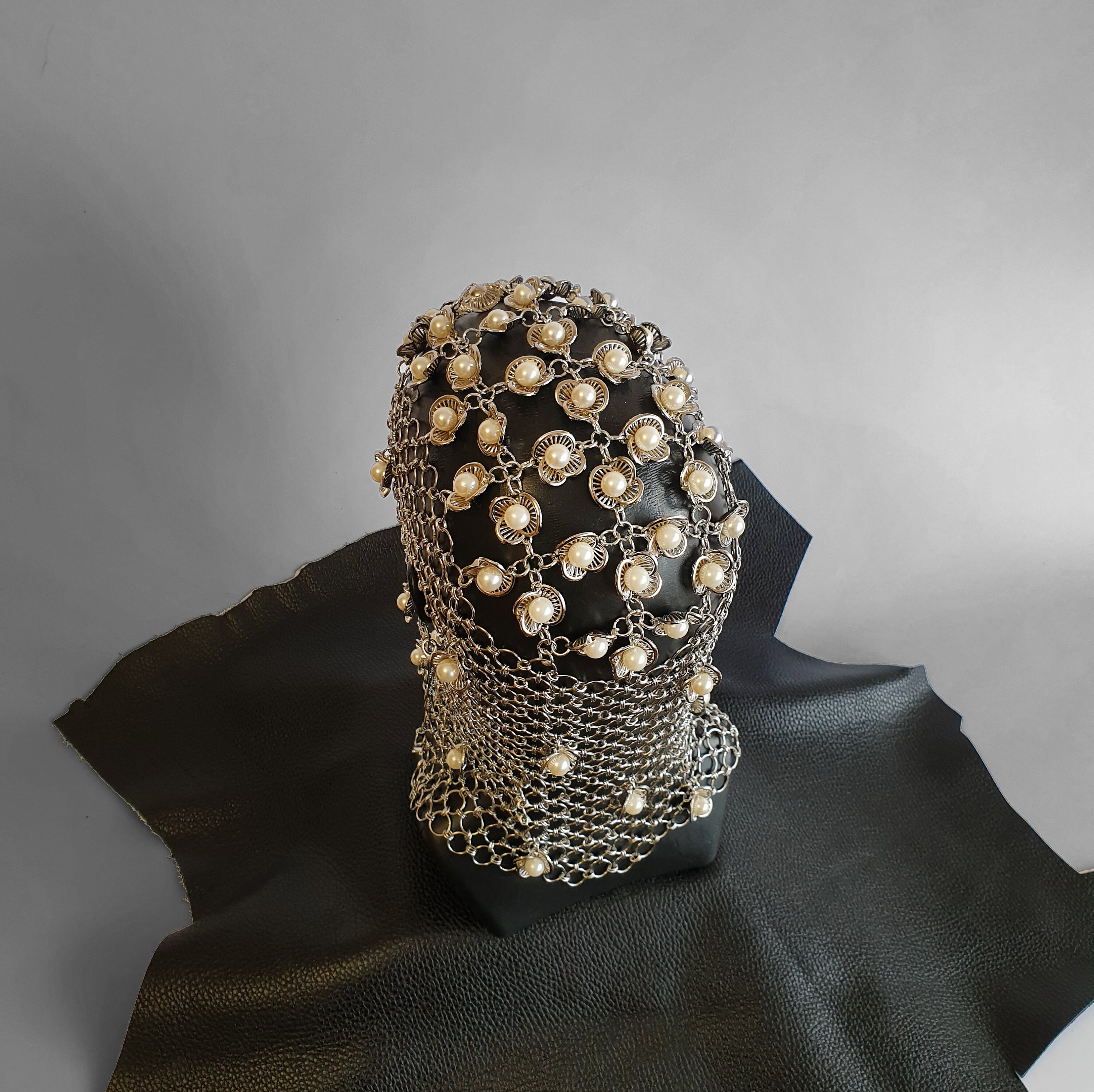FLOWER WARRIOR Chain Mail Headpiece Head chain Burning man Etsy