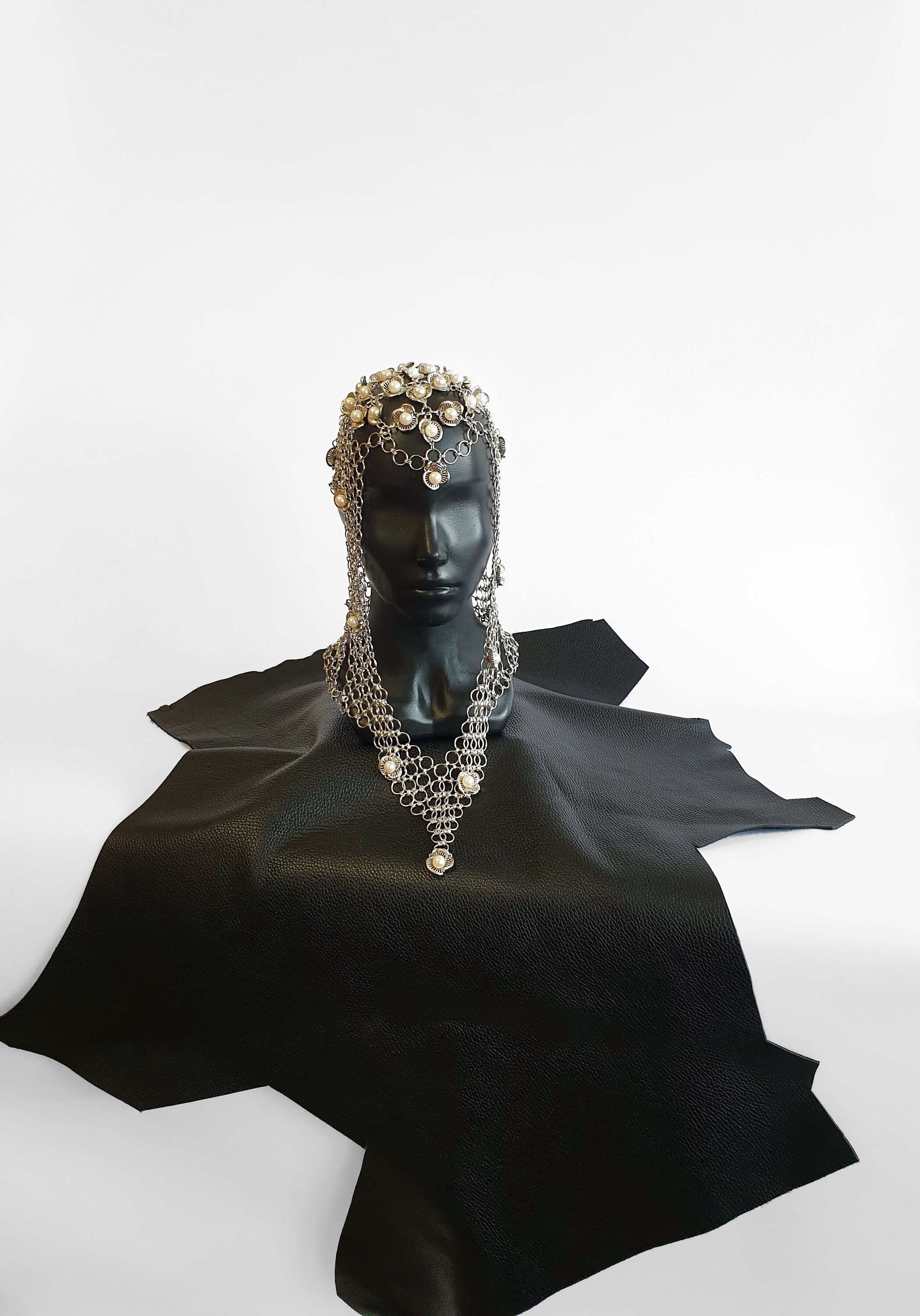 FLOWER WARRIOR Chain Mail Headpiece Head chain Burning man Etsy