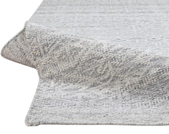 Monotone Shade Silk Area Rug 8x10, 9x12, 5x8, 10x14, 12x15 Rug Hand knotted Wool Art Silk (Viscos)  Grey Rug
