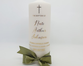 Baptism Candle, Christening Candle, Personalised Candle, Memorial Candle, Keepsake Candle, Naming Day