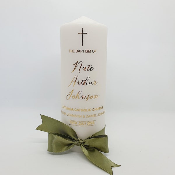 Baptism Candle, Christening Candle, Personalised Candle, Memorial Candle, Keepsake Candle, Naming Day