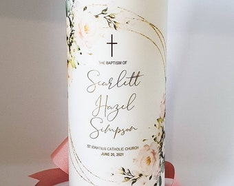 Baptism Candle, Christening Candle, Personalised Candle, Memorial Candle, Keepsake Candle, Naming Day