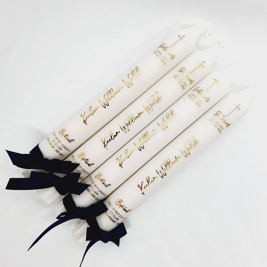 TAPER CANDLES Baptism Candle Christening Candle Etsy Australia