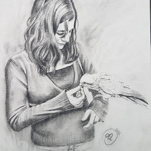 Pencil drawing based on photo
