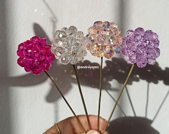 Suncatcher Disco ball beaded plant stake for indoor plant, girly home decor accessories, disco ball planter decor, girly plant accessories