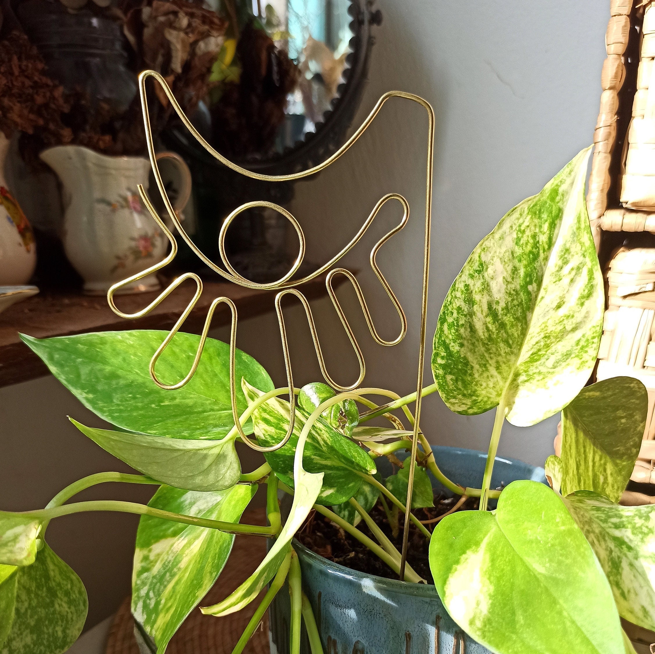 air plant holder plant stake/ plant support garden decor plants decor Eye Cloud plant trellis for indoor plant/ wire trellis air plant holder plant stake/ plant support garden decor plants decor Eye Cloud plant trellis for indoor plant/ wire trellis
