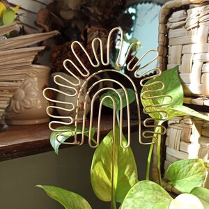 plant trellis for indoor plant / plant stake/ plant support / plant decor / garden decor/ plant accessories / retro planter / groovy potted plant stake/ funky planter/ 70's decor/ retro eclectic decor/ retro decor/ funky decor/ groovy rainbow decor